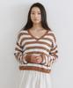 SSEMI Stripe V-Neck Knit(Br)