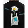 Kleines Gänseblümchen Grafik T-Shirt Herren Trendy Paar Baumwolle Druck Trend Hip Hop Locker Kurze Ärmel Herrenbekleidung Übergroßes T-Shirt
