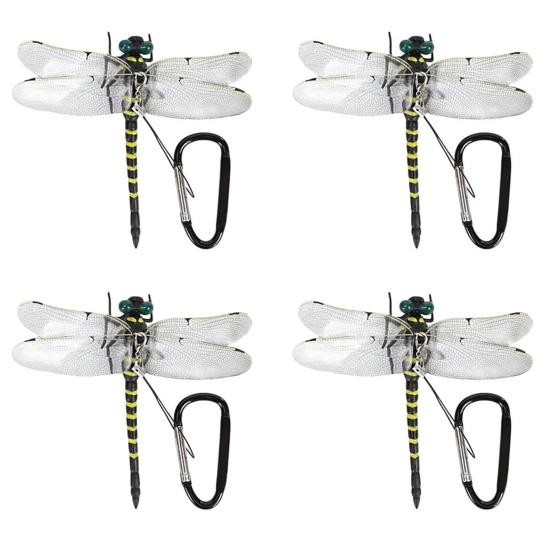 1/2/3/4Pcs Dragonfly Carabiner Clip Realistic Design Multifunctional Insect Repellent Hat