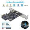 USB 3.2 Gen 1 Expansion Card with 5Gbps, USB-A, Type-C, and Type-E Ports, D720201 Controller