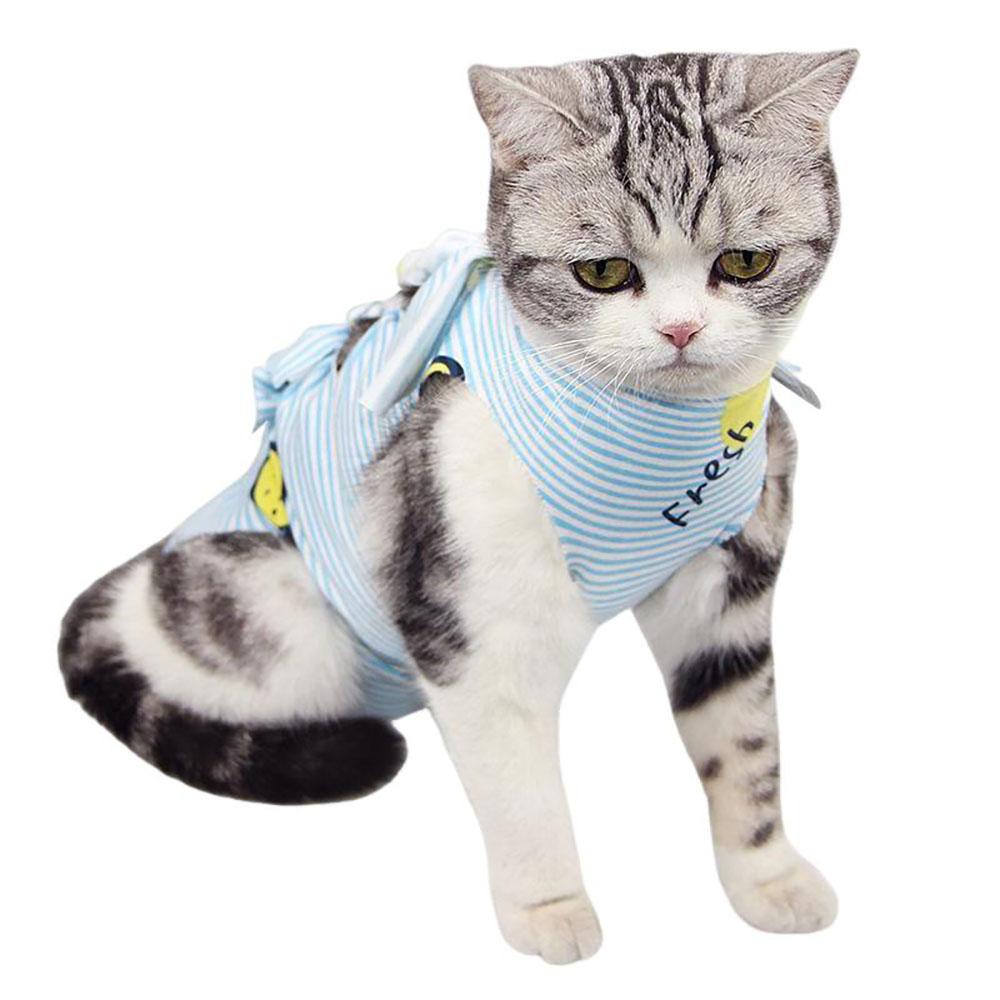 Costum de recuperare după operație pentru pisici, cămașă de recuperare pentru animale de companie pentru răni abdominale și boli de piele, protecție anti-lingere răni după sterilizare pisici