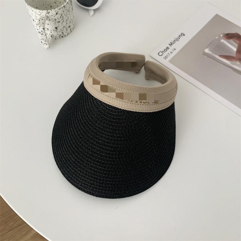 High quality summer fashion sunshade sun hat straw headband empty top hat summer sports women's hat