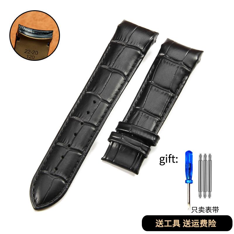 Echtes Lederarmband für Tissot T035 Uhrband T035614 T035627 T035617 T035439 T035407 T035410 Armbänder Ersatz 22 23 24mm 23mm black