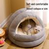 Cama Quente para Gatos para as Quatro Estações: Casa Removível, Lavável, Semi-Fechada
