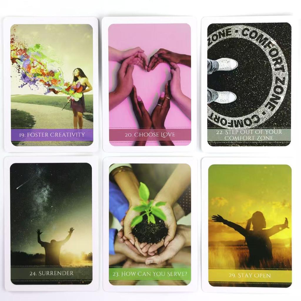 Spør Din Sjel Meldingskort Orakelkortstokk 10,4*7,3cm Meldinger Fra Universet | 48 stk Høyere Selv Meldingskort