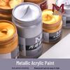 Meibang Metallic Acrylic Paint Set - Red Copper, Bronze, Silver, Buddha Light Golden Yellow 