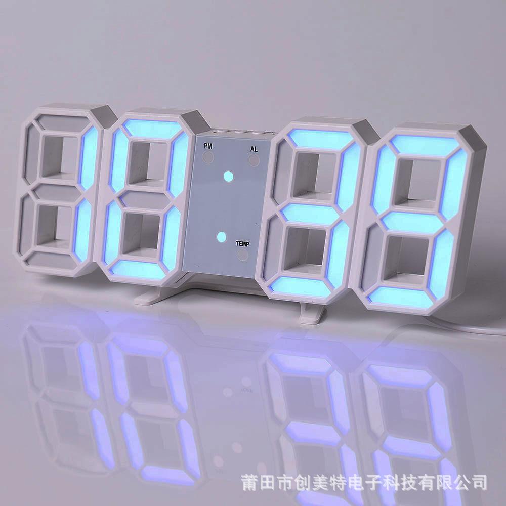 Intelligent Digital Alarm Clock Electronic Clock Living Room Wall Clock Indoor Temperature Clock