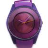 [N2404] - 'Freegun' tasarımcı kol saati, mor (ultra ince)
