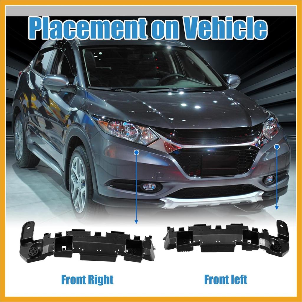 1 Pair Left Right Side Car Front Bumper Mounting Support Bracket for Honda HRV 2016-2021 Replacement