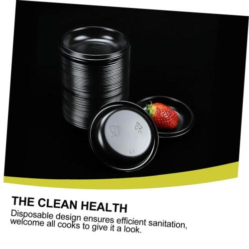 Cabilock 200-Piece Disposable Thick Round Sauce Dishes, Condiment Trays for Mustard, Disposable Sauce Dishes, and Dipping Bowls for Parties and BBQs