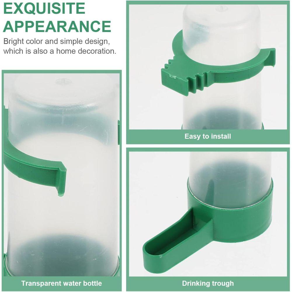 4Pcs Bird Water Feeder Plastic Drinker Feeder Water Clip For Parrots Budgie Cockatiel Lovebirds