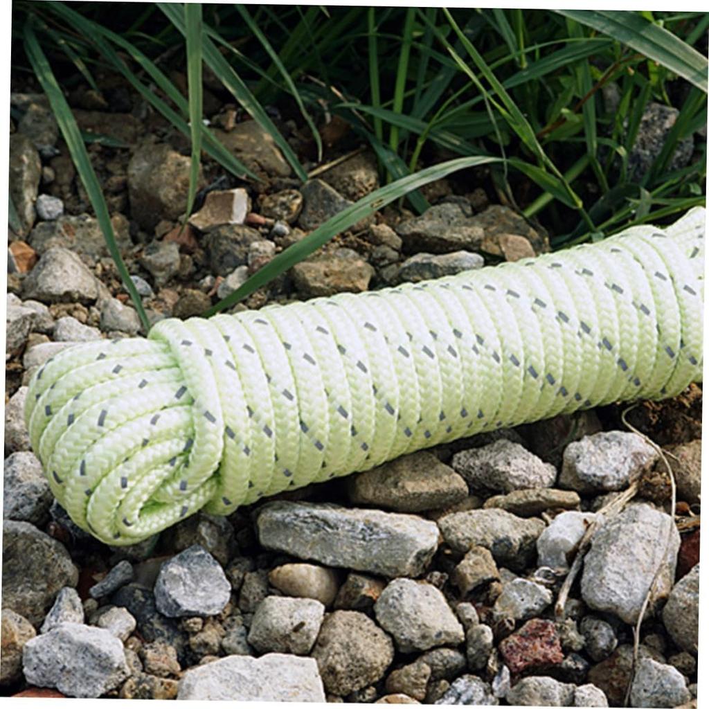 Yardwe Elastic Camping Tent Night Reflective Rope 10m Luminous Glow-in-The-Dark Cord Waterproof and Sturdy