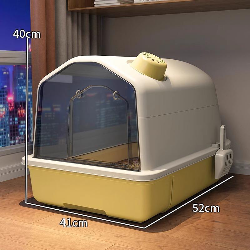 Extra Large Odor-Proof Enclosed Cat Litter Box with Deodorizing and Splash Protection