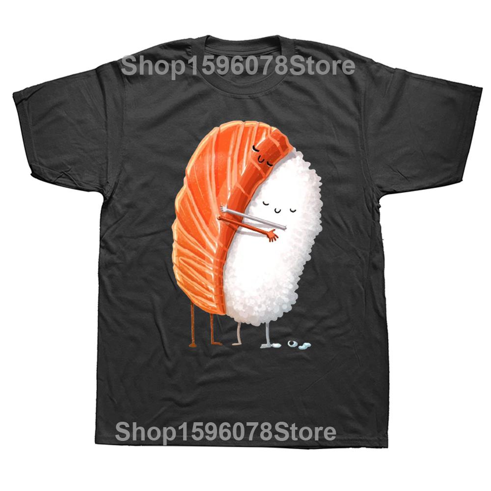 

Funny Family Party Happy T Shirts Tokyo Sushi Hug Summer Style Graphic Cotton Streetwear Short Sleeve Birthday Gifts T-shirt 4XL