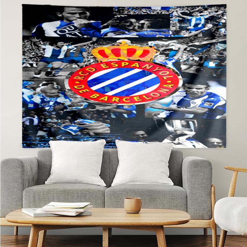 Espanyol Fc Crest Design Tapestry, Unique Design Tapestry, Suitable for Bedroom,Livingroom, Playroom,Heartwarming Fan Holiday Gifts