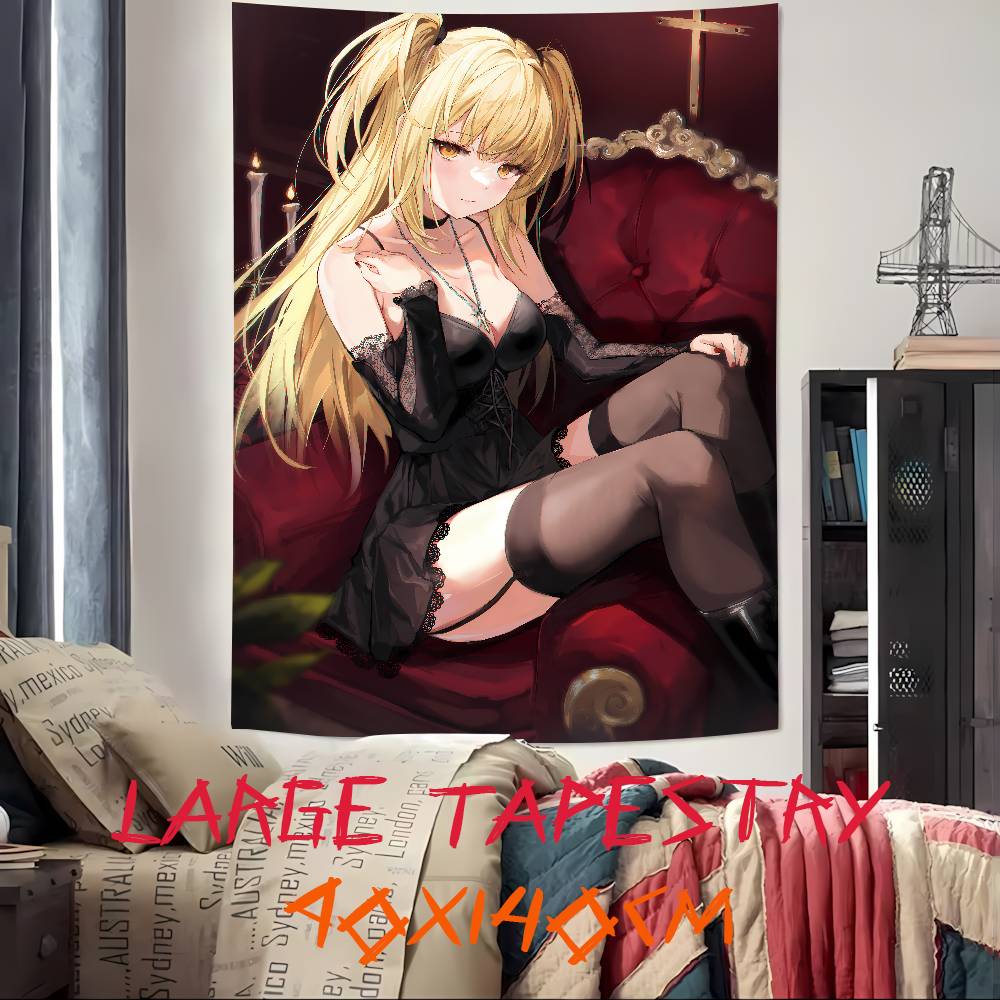 Cool Fashion Pretty Girl Misa Amane Tapestry Decoration Bedroom Dormitory Background Cloth Home Party Living Room Club Tapestry