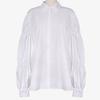 Puff Long Sleeve Women's Shirt White Elastic Pleated Turn Down Collar Blouse Korean Style Spring New Version Loose Sweet Female Top
