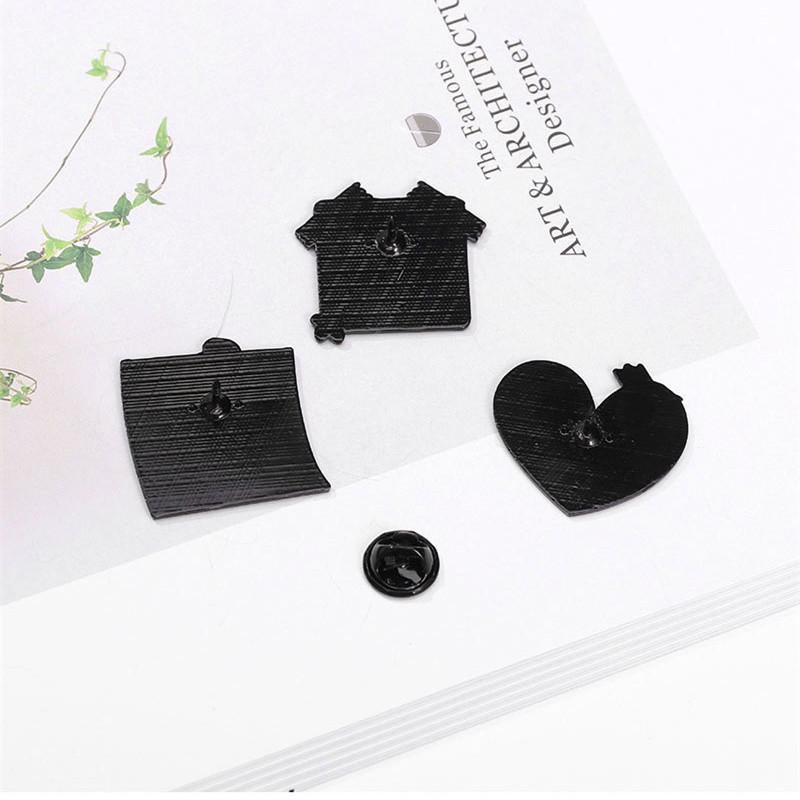 4PCS Motivational Sentences Enamel Badges Letter Everything Is Going To Be Okay Lapel BroochAlloy Pins On Backpack Clothing Hat