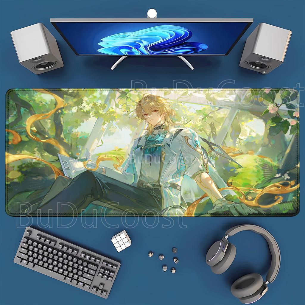 Wuthering Waves LuukHerssen Mousepad overlock offices Gaming keyboard Mouse Pad Anime Rubber HD Printing xmm XXL Desk Mat