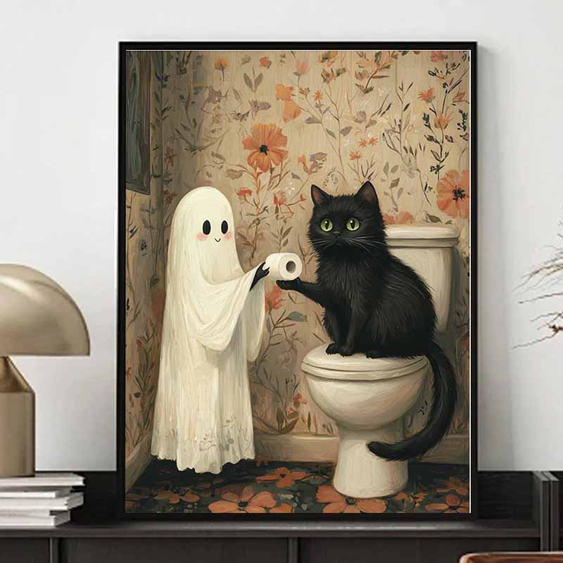 Adult Beginner Kitten Diamond Painting Set, 5D Round Gemstone Rhinestone Craft, DIY Diamond Painting Home Decoration Wall Hanging