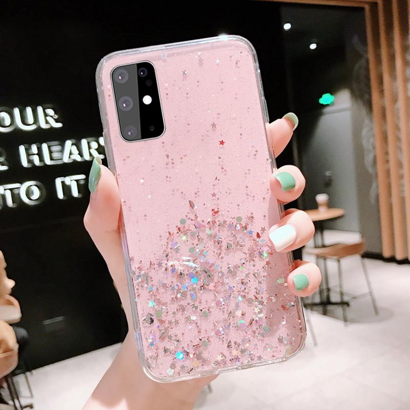 For Samsung Galaxy S20 FE Case Bling Glitter Cover Samsung A51 Note 10 20 Ultra A72 A52 A71 A70 A50 S20 Plus S 20 S20Fe S21 Case