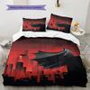 Batman Silhouette Bedding Set, 1 Duvet Cover & 2 Pillowcases, Stylish Home, Perfect Gift