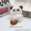 Siamese Cat Plush Keychain with Bell and Tail - Cute Keyring Souvenir