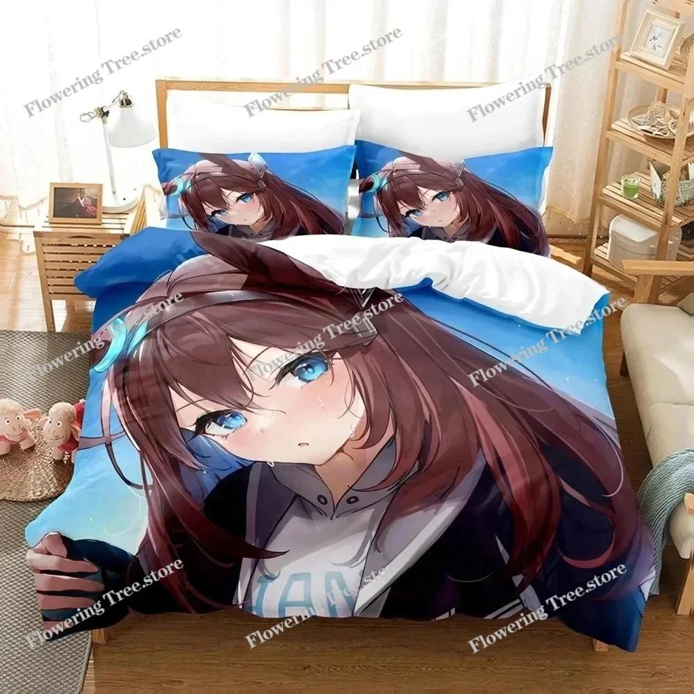Stampa 3D Anime Pretty Derby Set Biancheria da Letto Ragazzi Ragazze Twin Queen Size Copripiumino Federa Letto Ragazzi Adulti Tessile per la Casa