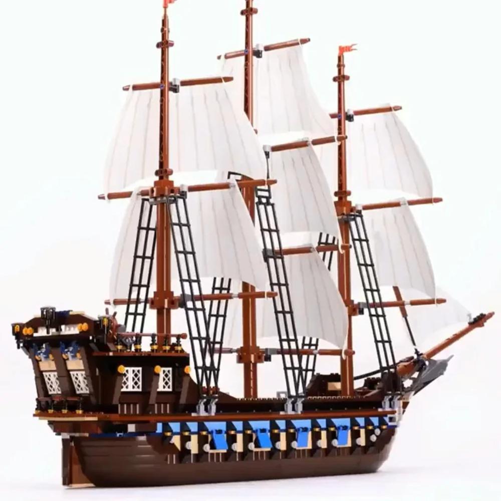 1664 piezas Barco Pirata Imperial Caribeño Juego de Bloques de Construcción Modelo Insignia Compatible 10210 71042 Regalos de Cumpleaños Para Niños Juguetes
