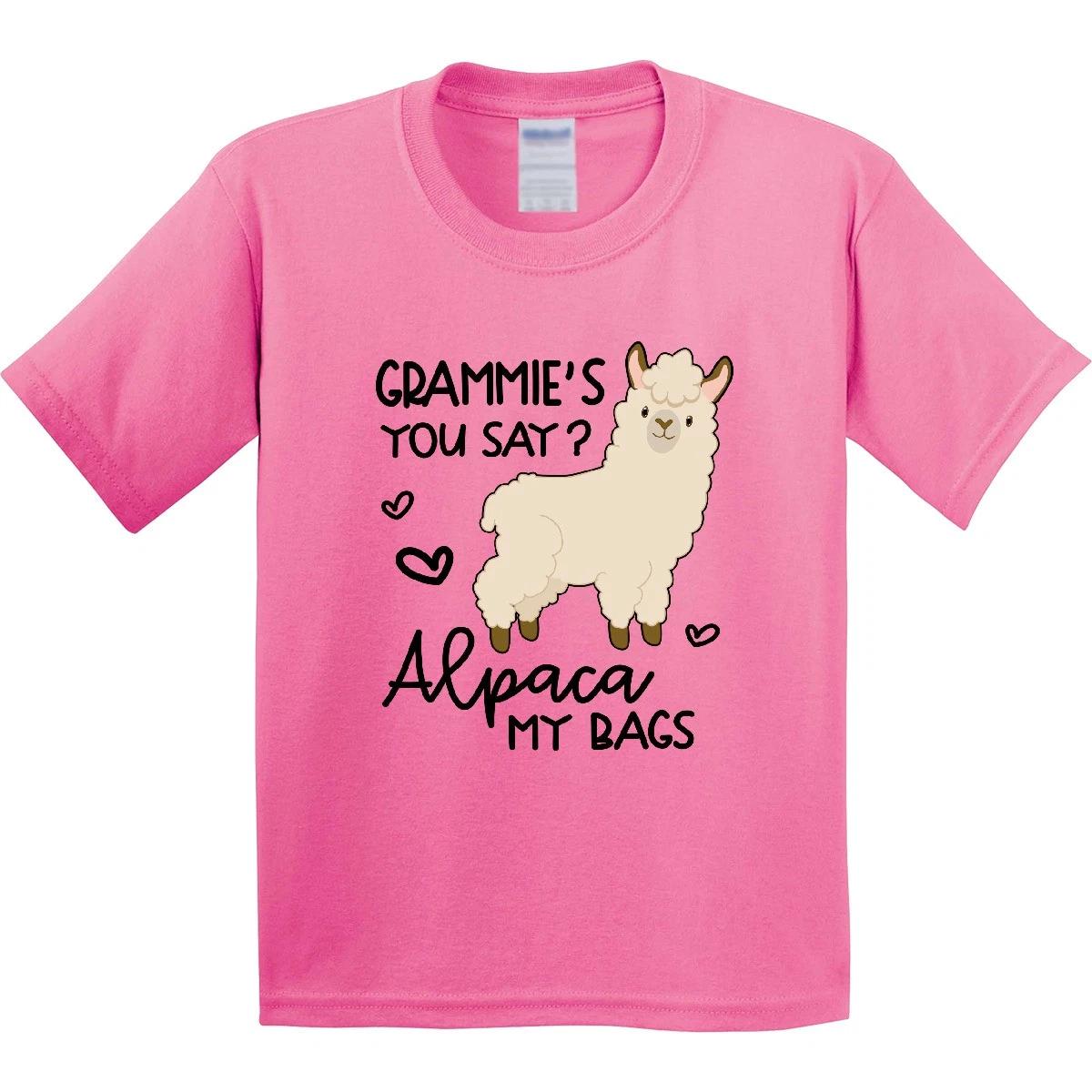 

Inktastic Grammie s You Say Alpaca My Bags Youth T-Shirt Animals Llama Grandmas 140
