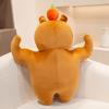 Capybara Plush Toy with Creative Muscle Design Huggable Strong Tiny Head Soft Gym Decor Adorable Funny Gift