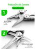 Portable Multi-Functional Folding Pliers & Knife for Outdoor Survival and Camping