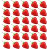 30 Pack Artificial Fruit Lifelike Simulation Red Strawberry Fake Fruit Artificial Strawberries for Home Kitchen Cabinet Shop Supermarket Decor