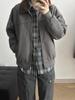 Men's Retro Lapel Workwear Jacket - Spring/Autumn Loose Fit Trendy Outerwear