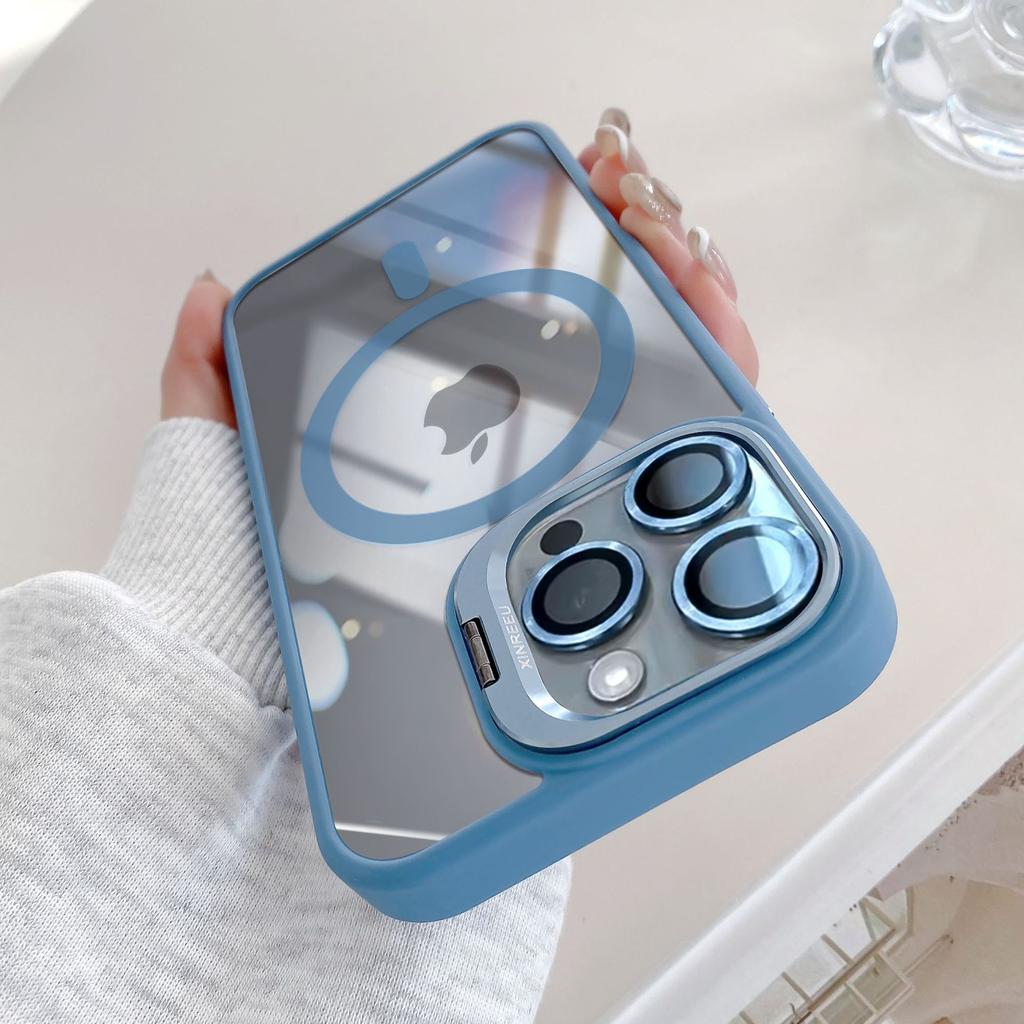 Apple iphone11promax acrylic mobile phone case 11/11/11 with bracket magnetic attraction male and female transparent case