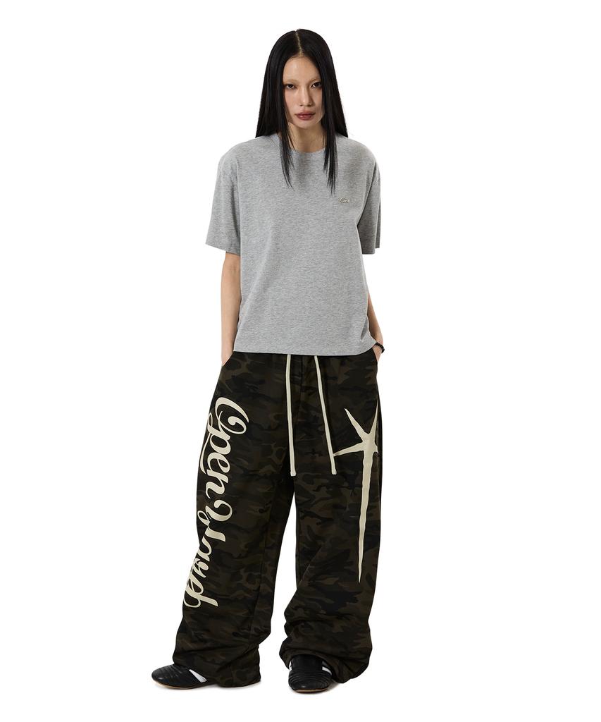 Opeunyadeu(Owai) Metal Logo Crop Tee - Melange