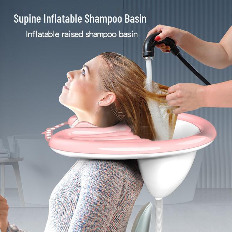 Foldable Inflatable Shampoo Basin: Convenient Hair Washing Tool for Home, Elderly, and Pregnant Use