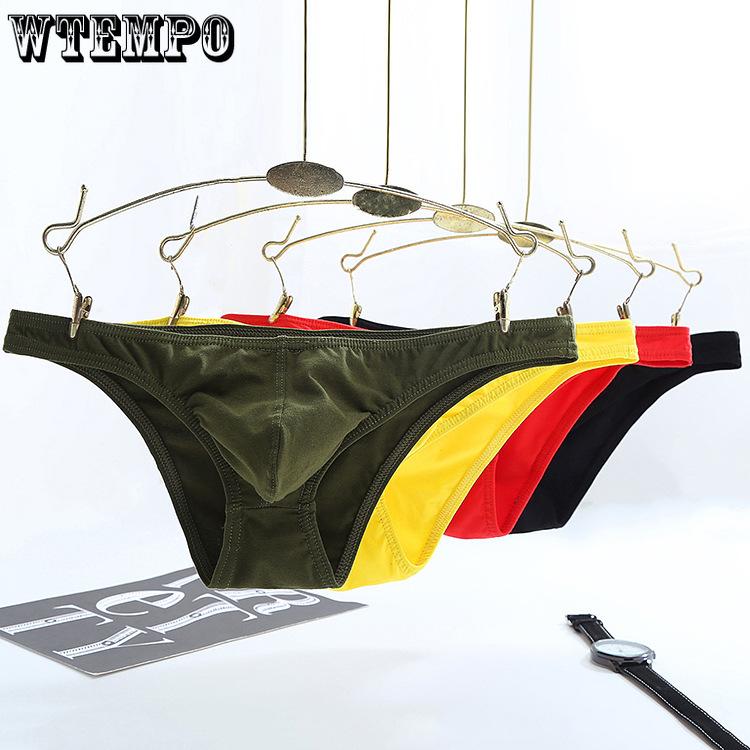 

Solid Color Cotton Comfortable Breathable Triangle Underwear for Men Men s Triangle Underwear M червоний