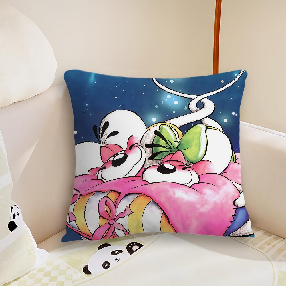 Huse de pernă cu șoricelul DDiddl din desene animate Material pluș Moale Imprimeu pe ambele fețe Huse de pernă pentru canapea Huse de pernă decorative