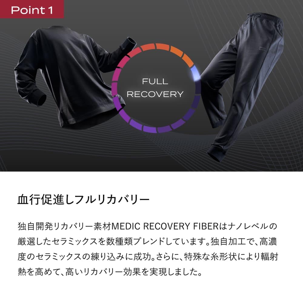 Brain Sleep Recovery Sweatsuit Size M Set, Black,