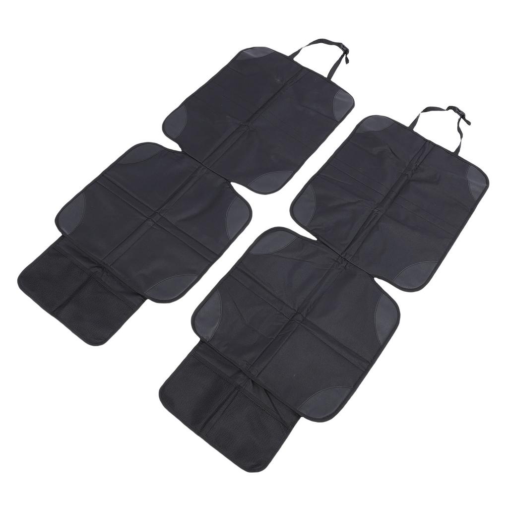 2PCS Car Seat Protector 600D Oxford Cloth Non Slip Pattern Baby Carseat Cover Protector with Mesh Pocket