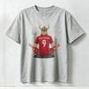 Vintage Retro Soccer Graphic Tee Short Sleeve Relaxed Fit Vikings Number 9 Lotus Pose Unisex T-Shirt Football Fan