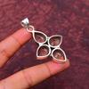 Morganite Gemstone Cross shape Pendant : 925 Sterling Silver Handmade Jewelry Pendant