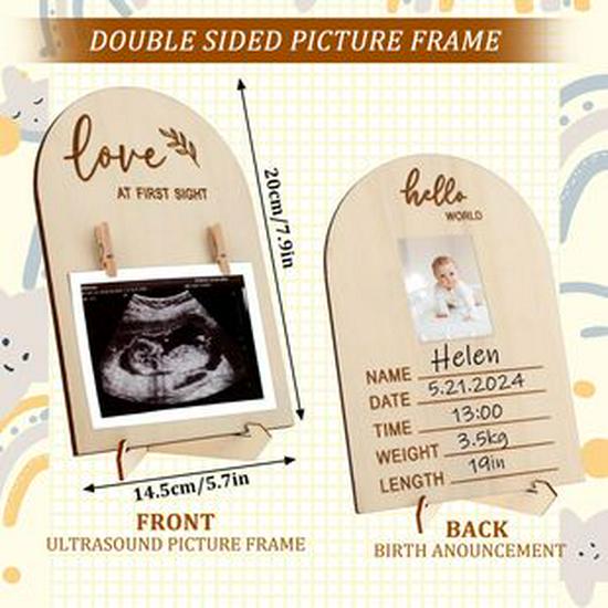 Wooden Baby Animal Milestone Cards for Monthly Photoshoots