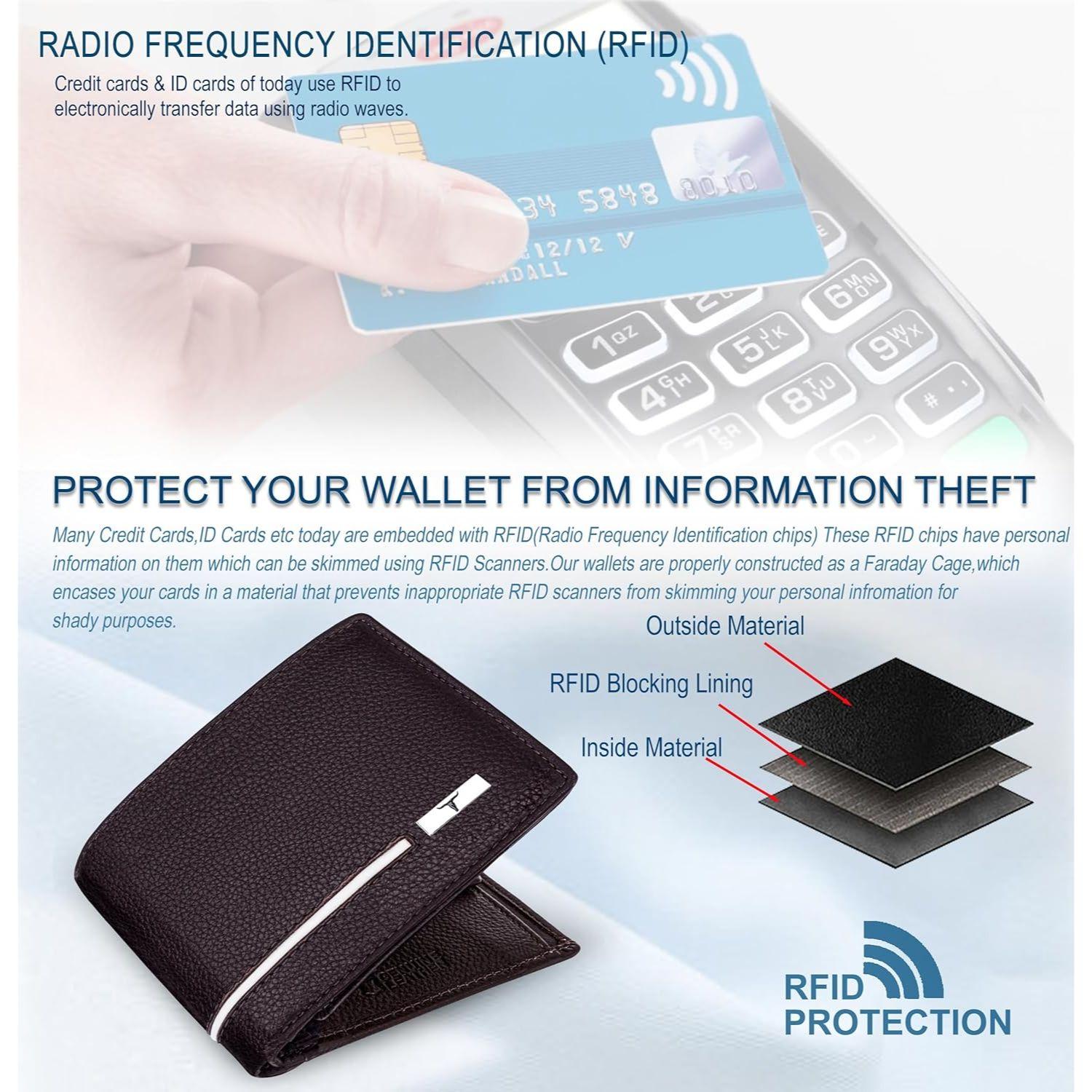 Кошелек из кожи Stag бордового/белого цвета для мужчин — фото 6