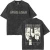 T-shirt Vintage Lavata in Edizione Limitata Crystal Castles Uomo Donna Stile Retro Gotico Punk T-shirt da Uomo Hip Hop T-shirt Oversize