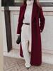 Women's Casual Long Pure Color Wool Coat - Autumn Winter Collection