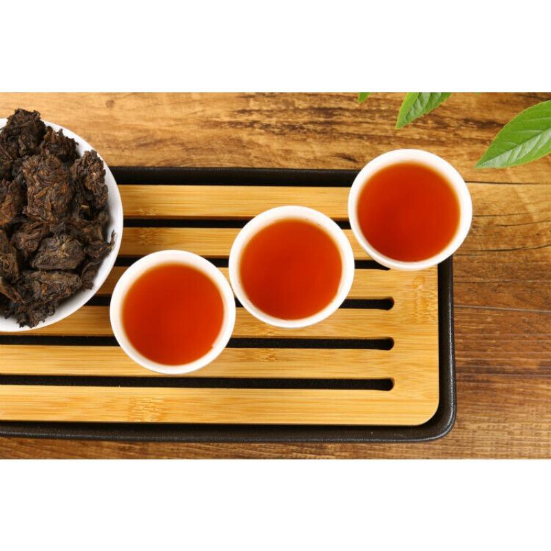 500g Black Tea Puerh Tea,Golden Bud Old Tea Head Menghai Ripe Tea