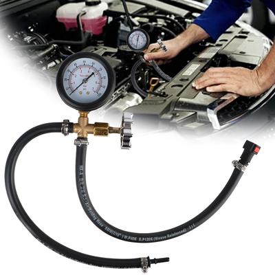 For Car Truck Gasoline Gasoline Pressure Gauge Meter with VALVE Auto Diagnostics Tools Quick Connected 0-100PSI Fuel Pump Pressure Gauge Tester