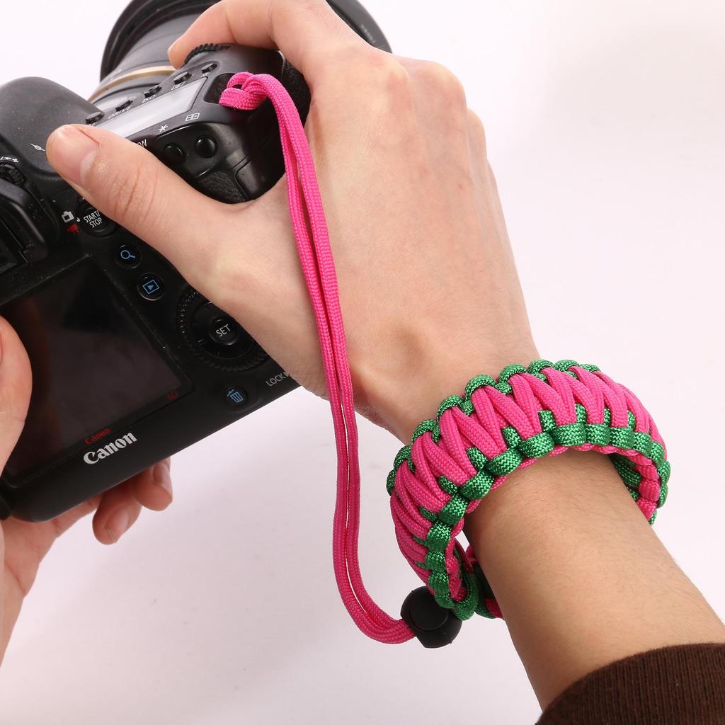 Drop-proof Outdoor Survival Digital Camera Bracelet with Paracord Wrist Strap & Water Bottle Handle